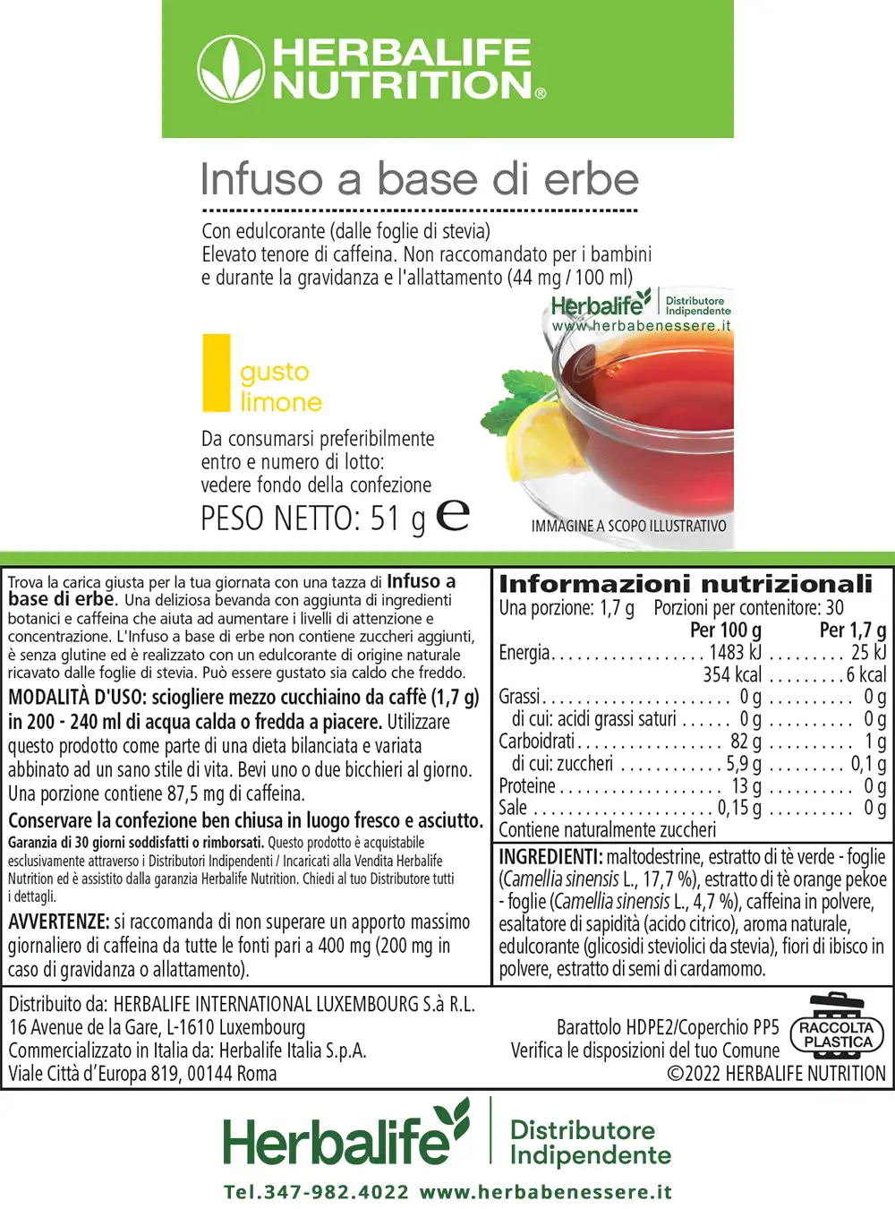 Infuso Herbalife ingredienti Infuso Herbalife etichetta Infuso a base di erbe informazioni nutrizionali Gusto Limone infuso herbalife ingredienti infuso herbalife etichetta infuso a base di erbe herbalife informazioni nutrizionali gusto limone