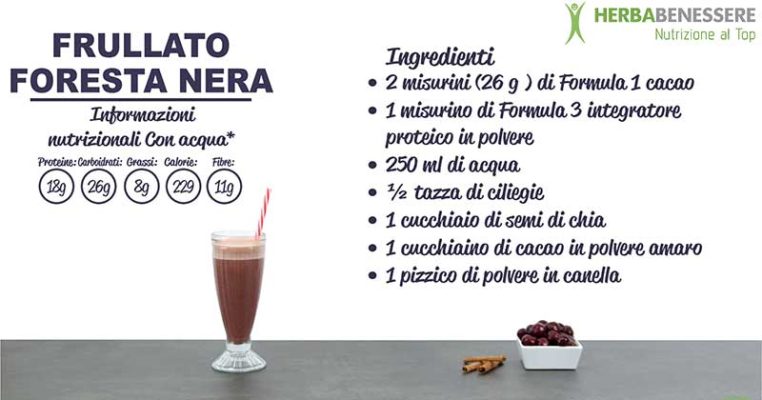 herbalife ricetta frullato foresta nera