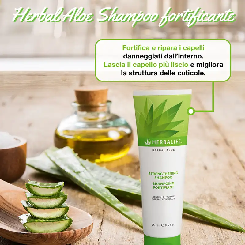 herbal aloe shampoo fortificante herbalife fortifica e ripara i capelli