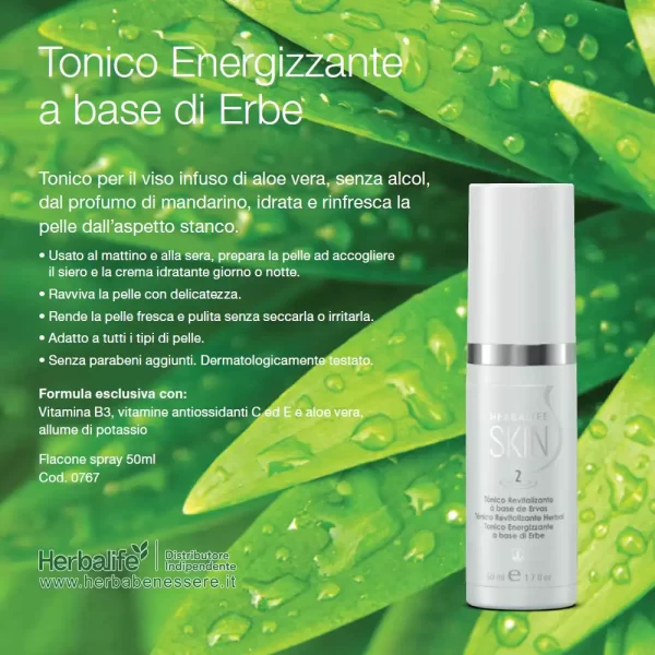 tonico energizzante a base di erbe herbalife skin tonico per il viso idrata e rinfresca la pelle