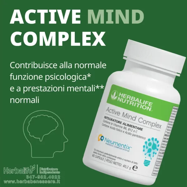 active mind complex herbalife contribuisce alla normale funzione psicologica e a prestazioni mentali normali