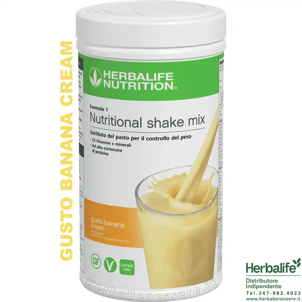 herbalife formula 1 herbalife sostituto del pasto herbalife gusto banana cream barattolo 550gr 4462