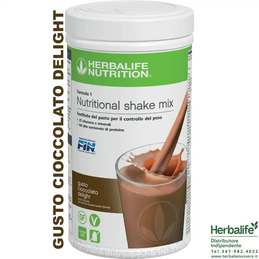 herbalife formula 1 herbalife sostituto del pasto herbalife gusto cioccolato delight barattolo 550gr 4468