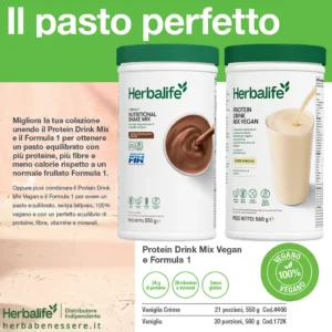 il pasto completo herbalife formula 1 protein drink mix vegan programma herbalife kit nutrizionale herbalife